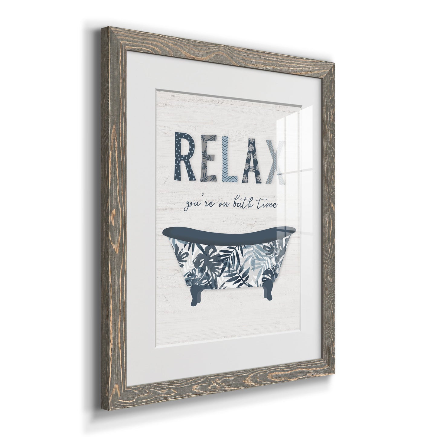 Palm Bath I - Barnwood Framed Art Print