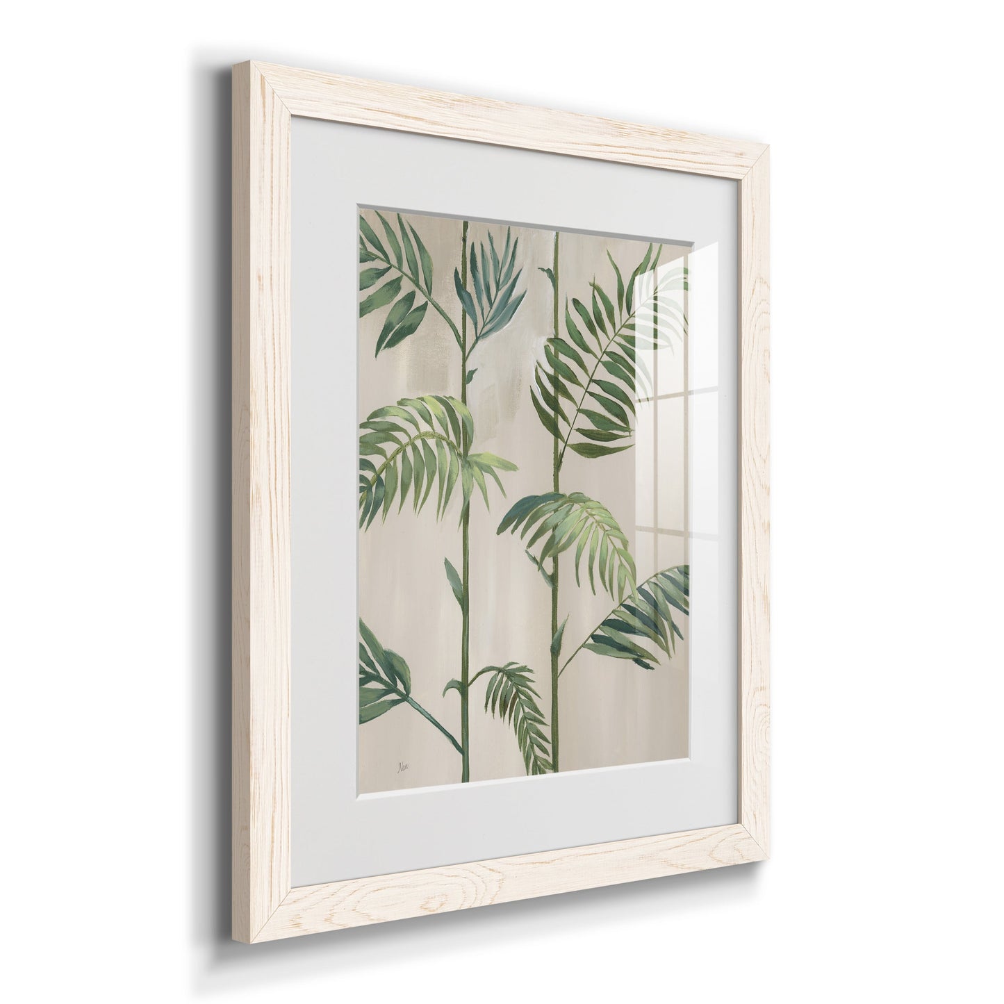 Modern Fronds I - Premium Framed Print - Distressed Barnwood Frame - Ready to Hang