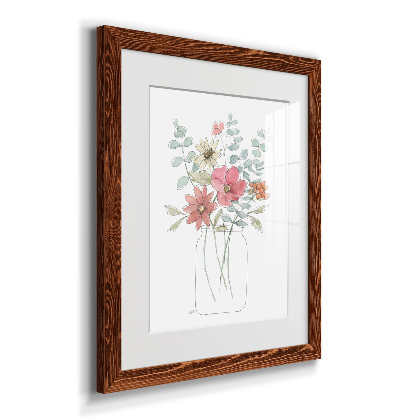 Whimsical Wildflowers II - Premium Framed Print - Distressed Barnwood Frame - Ready to Hang