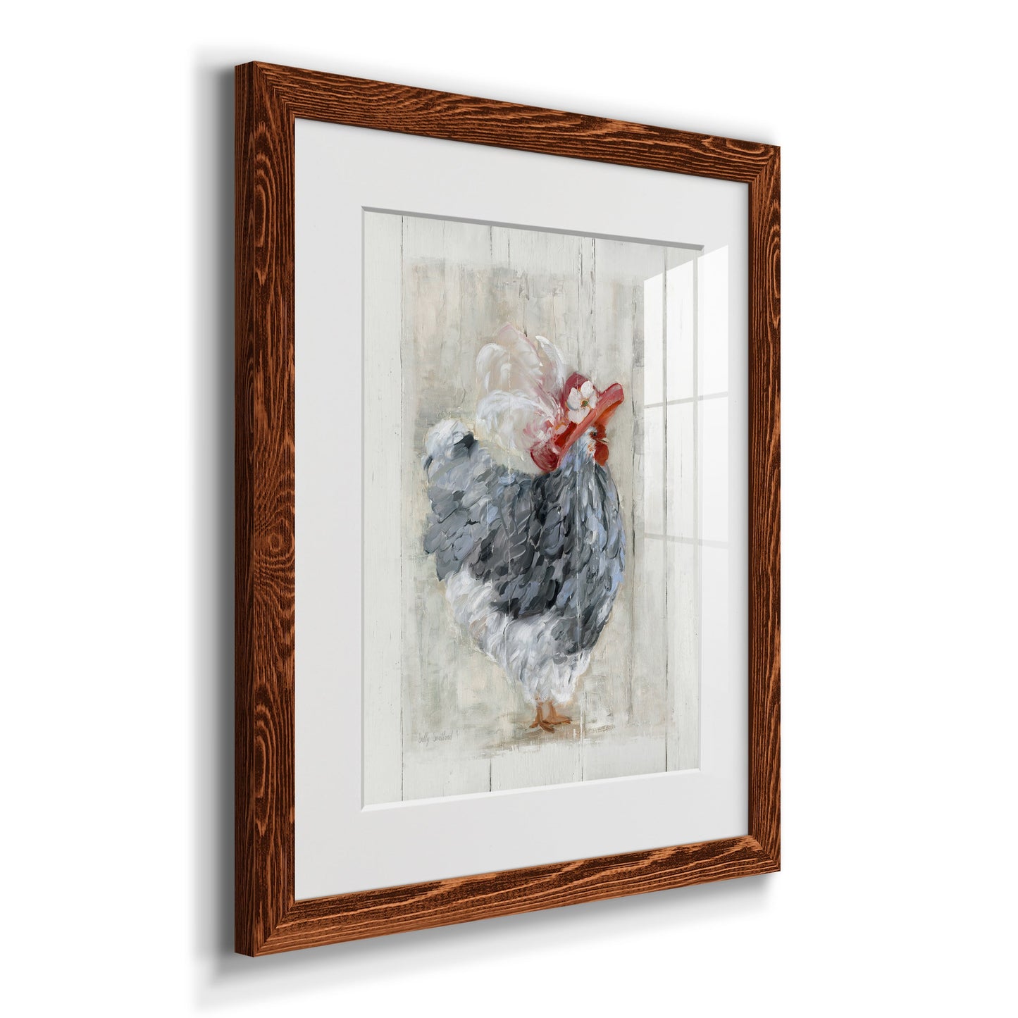 Sunday Best Hen - Premium Framed Print - Distressed Barnwood Frame - Ready to Hang