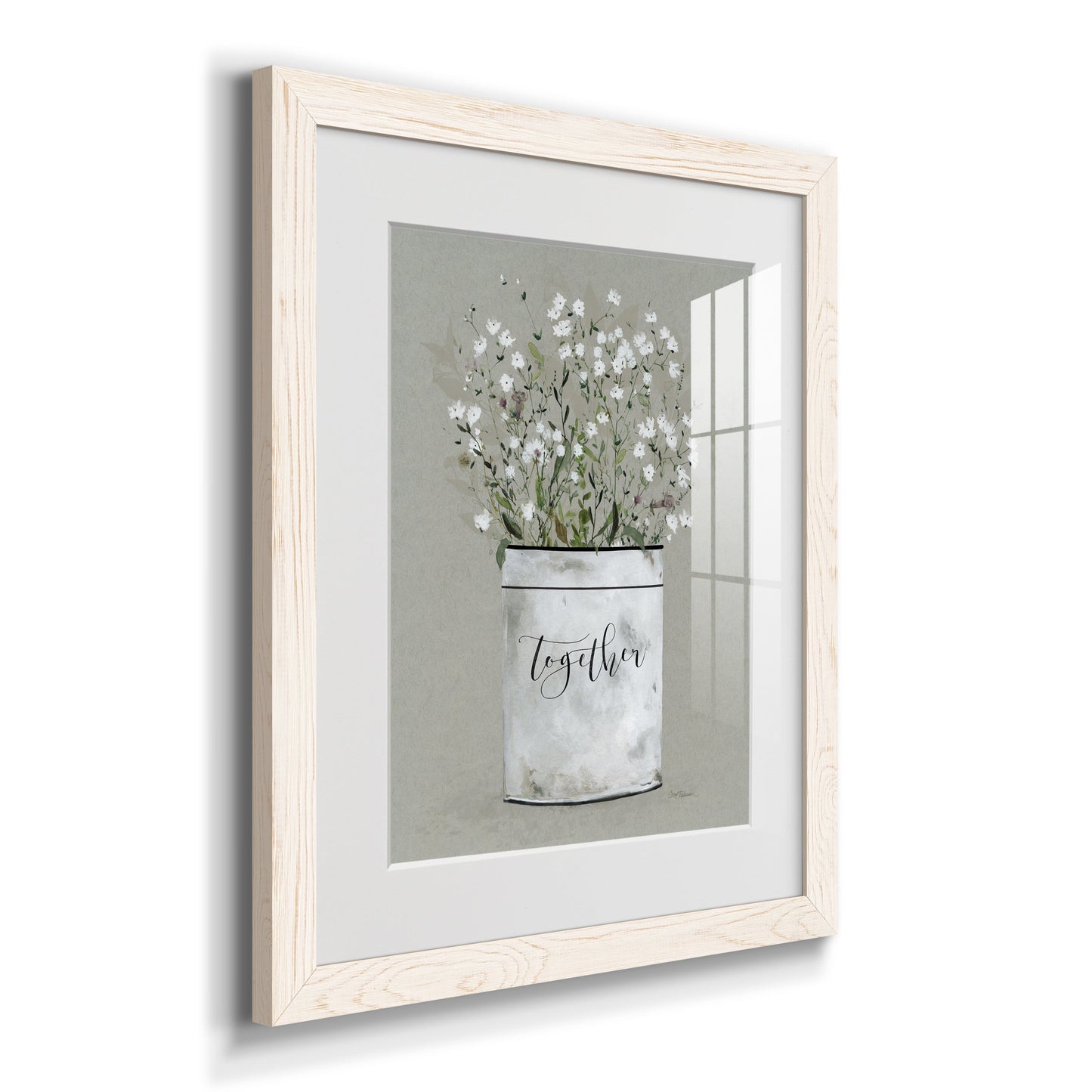 Bouquet of Grace Bucket Together - Premium Framed Print - Distressed Barnwood Frame - Ready to Hang