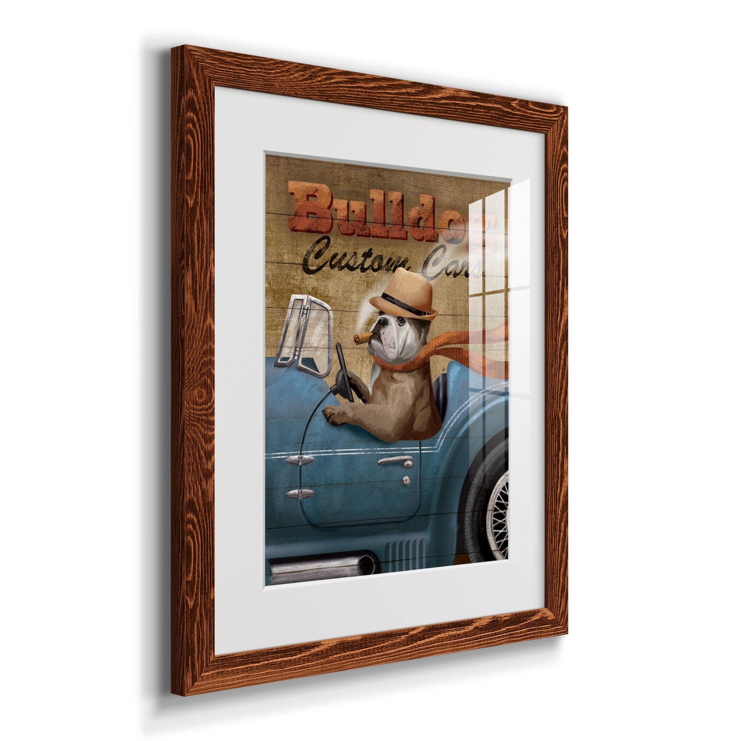 Bulldog Custom Cars - Premium Framed Print - Distressed Barnwood Frame - Ready to Hang