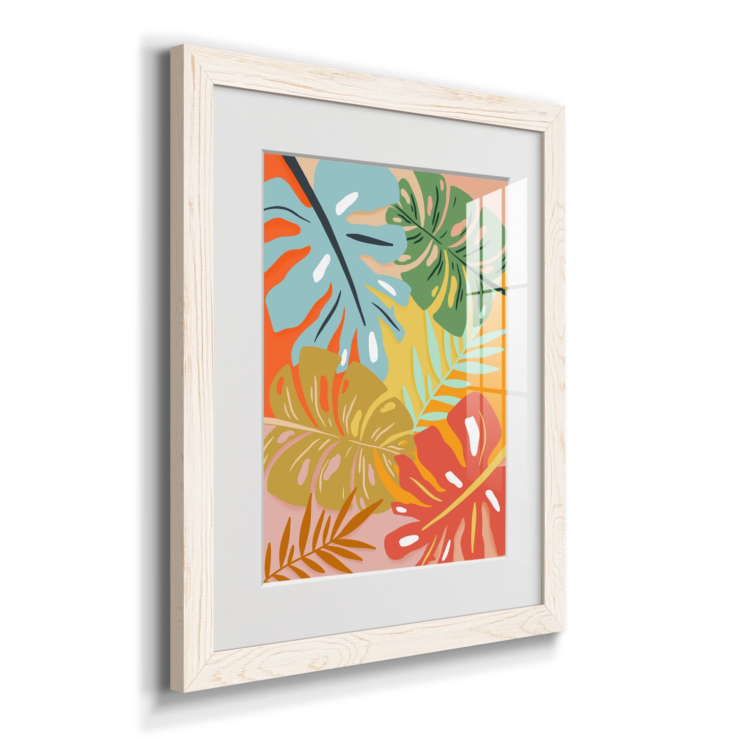 Tropical Foliage I - Premium Framed Print - Distressed Barnwood Frame - Ready to Hang