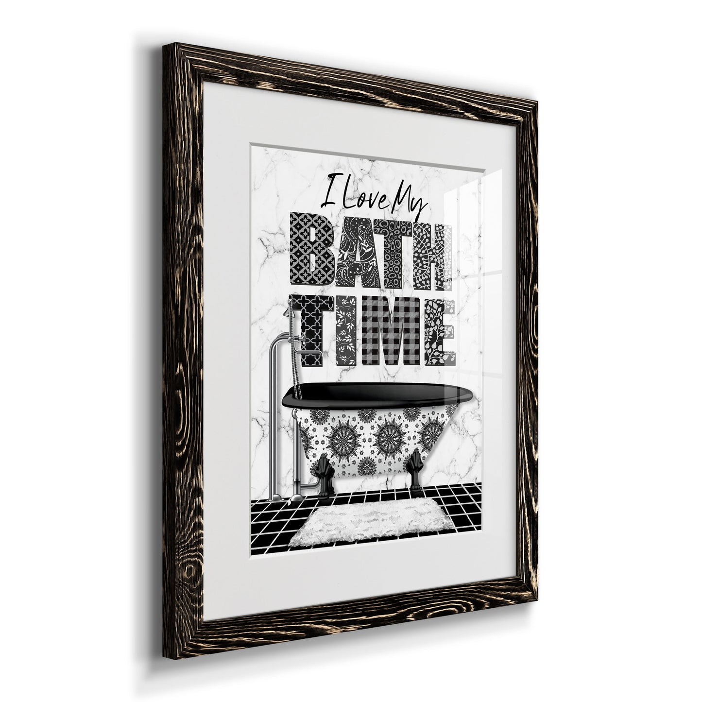 Bath Time - Premium Framed Print - Distressed Barnwood Frame - Ready to Hang