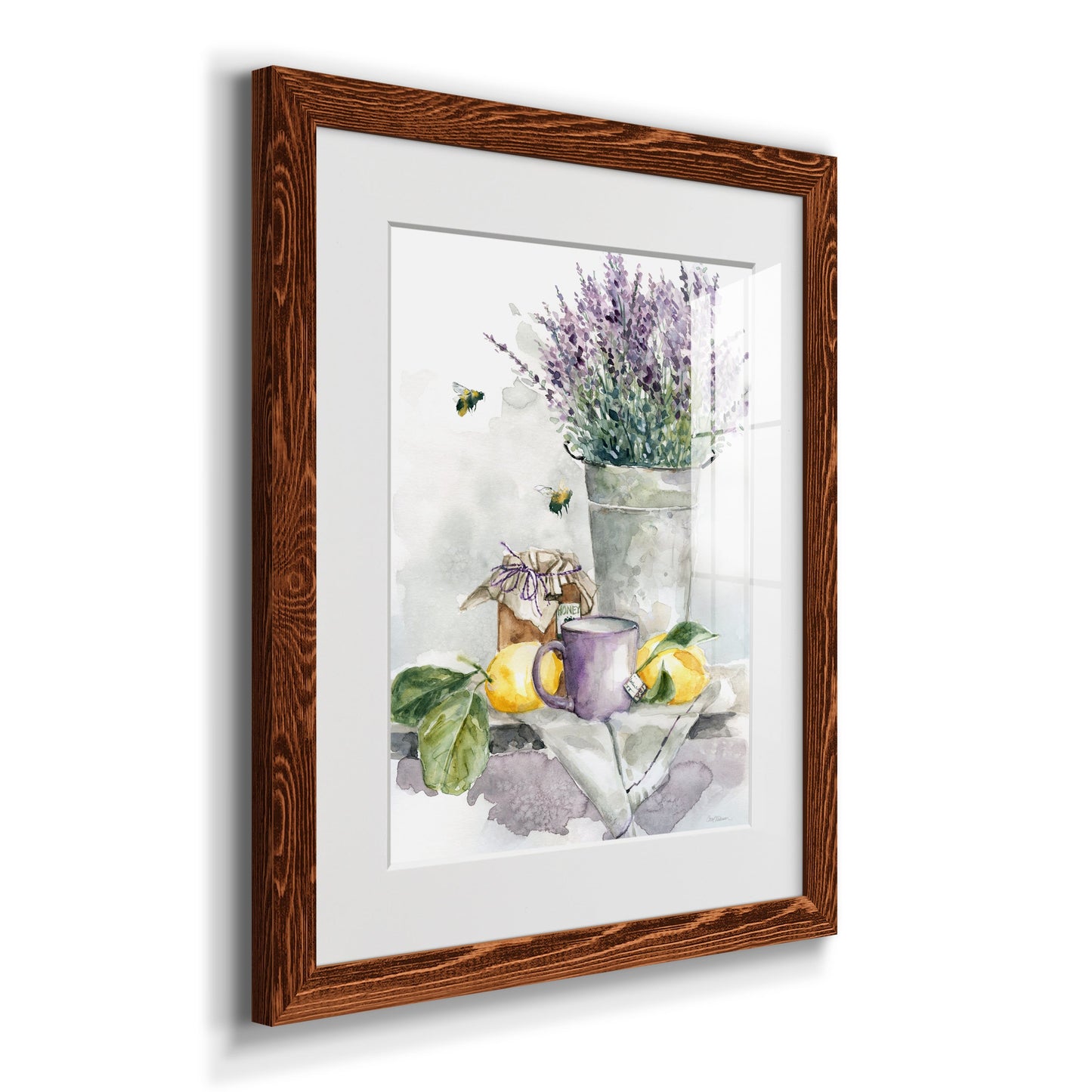 Lavender Lemon and Honey Tea - Premium Framed Print - Distressed Barnwood Frame - Ready to Hang