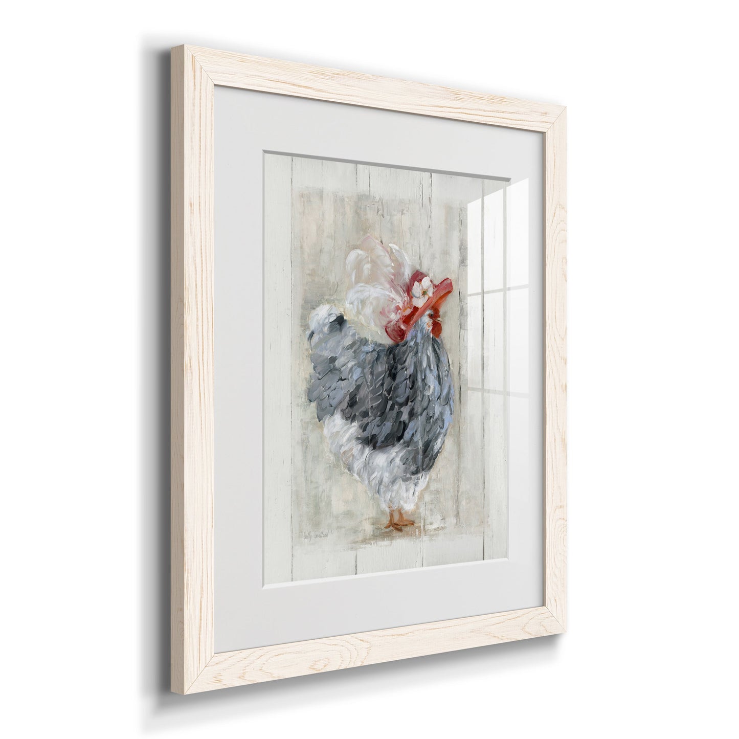 Sunday Best Hen - Premium Framed Print - Distressed Barnwood Frame - Ready to Hang