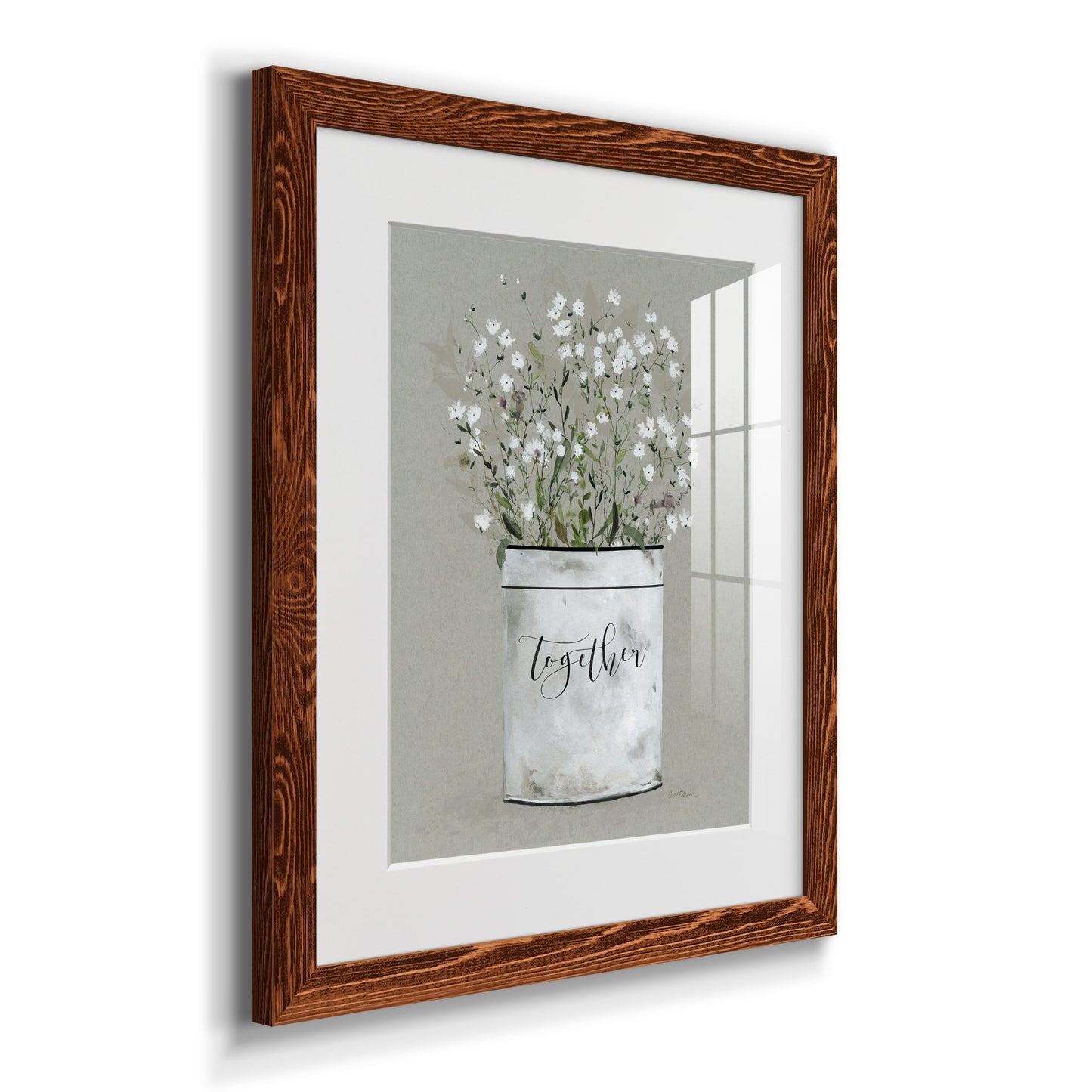 Bouquet of Grace Bucket Together - Premium Framed Print - Distressed Barnwood Frame - Ready to Hang