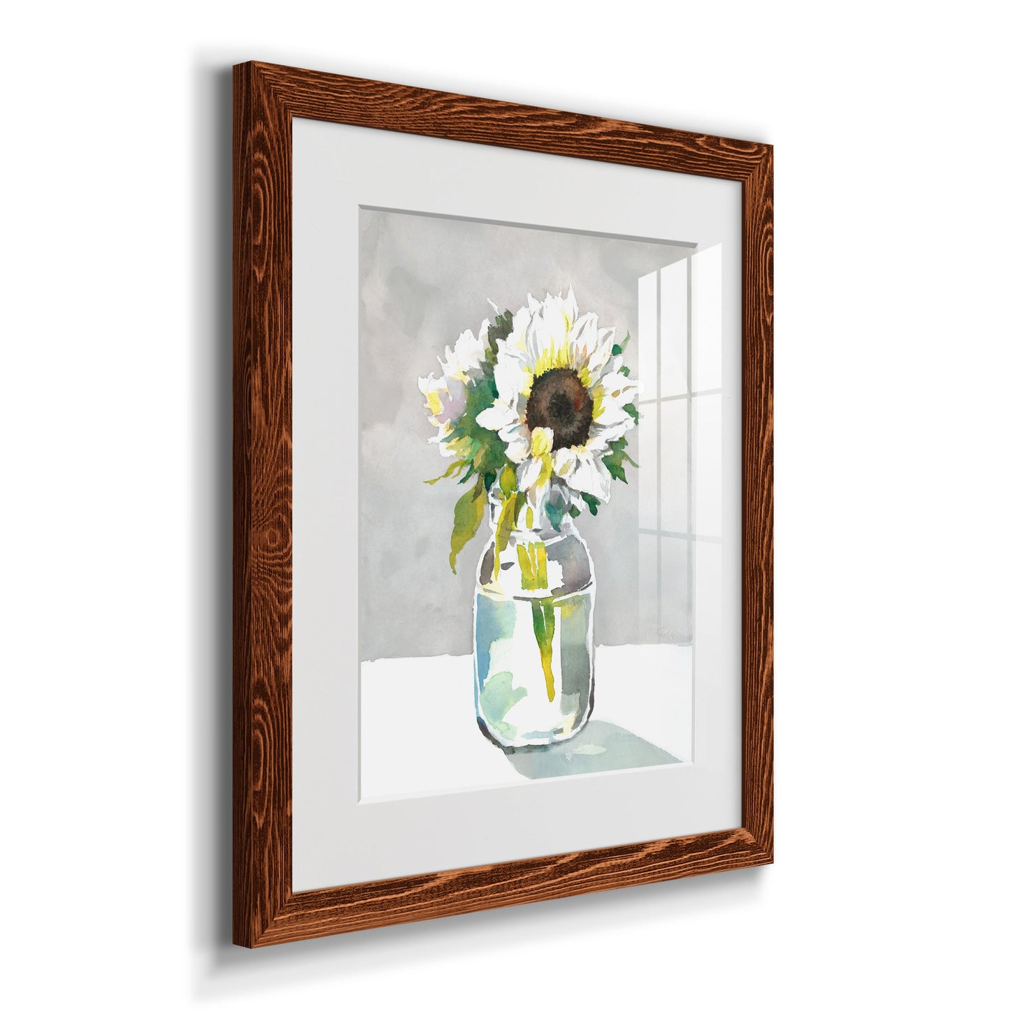 Sunflower I - Premium Framed Print - Distressed Barnwood Frame - Ready to Hang