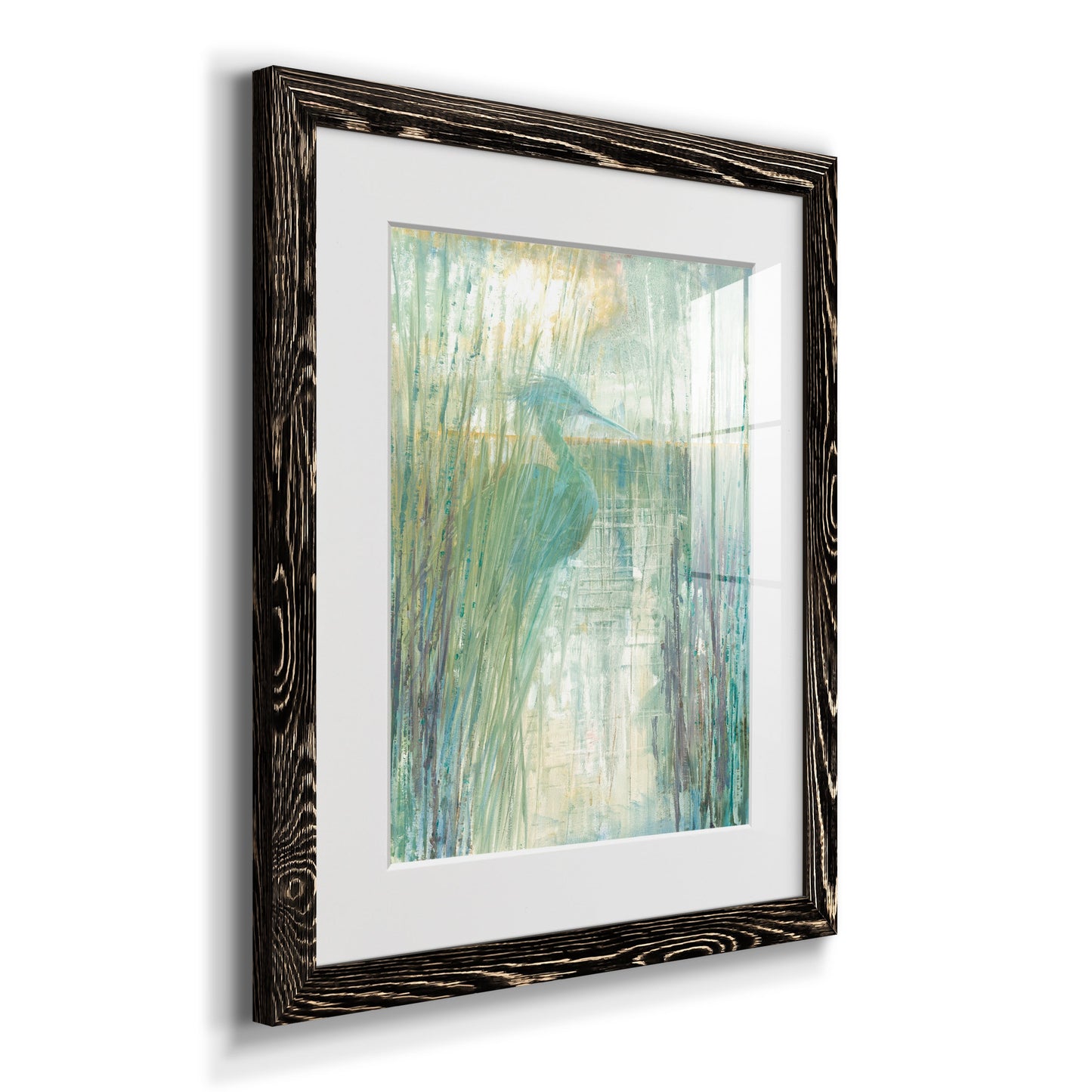 Morning Egret I - Premium Framed Print - Distressed Barnwood Frame - Ready to Hang