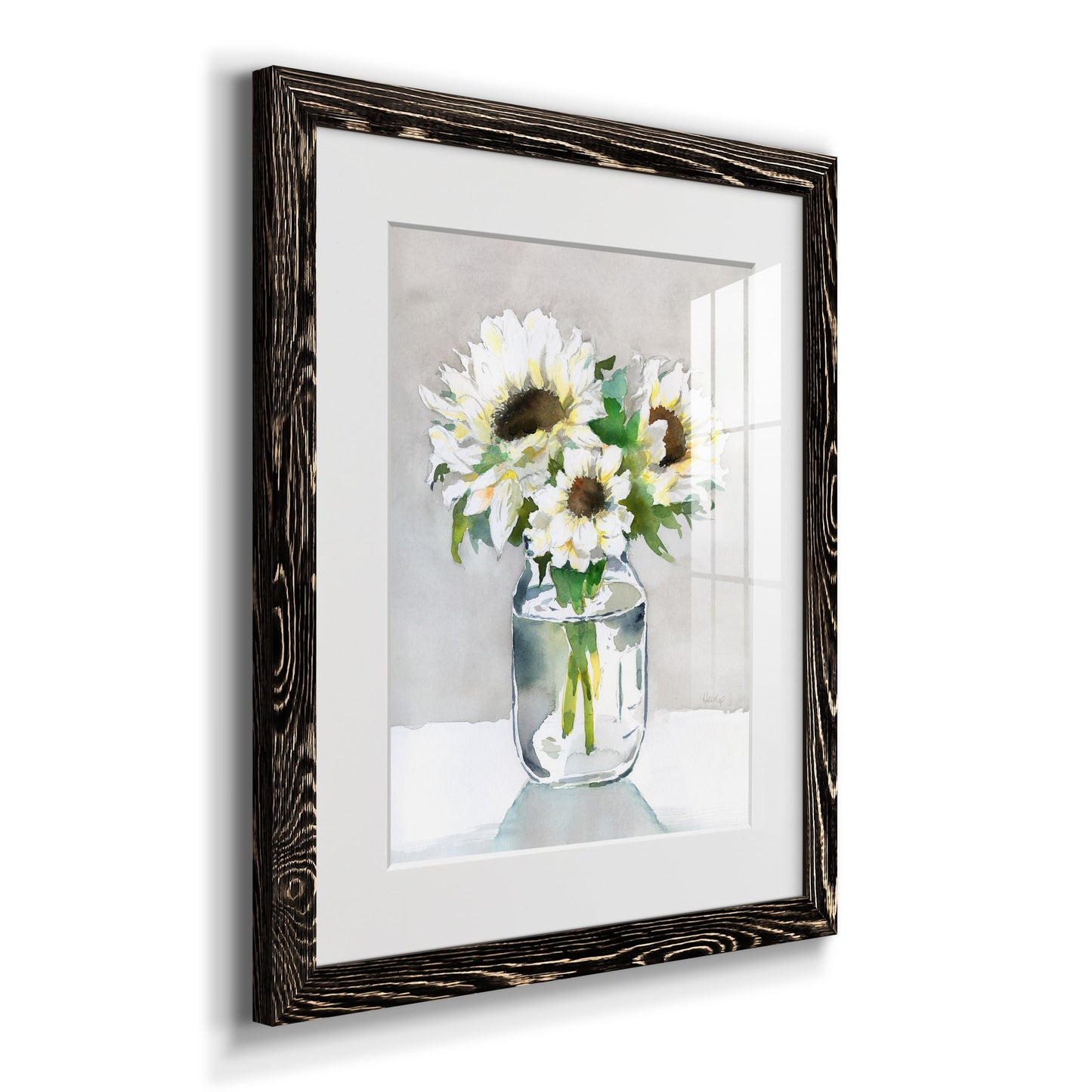 Sunflower II - Premium Framed Print - Distressed Barnwood Frame - Ready to Hang