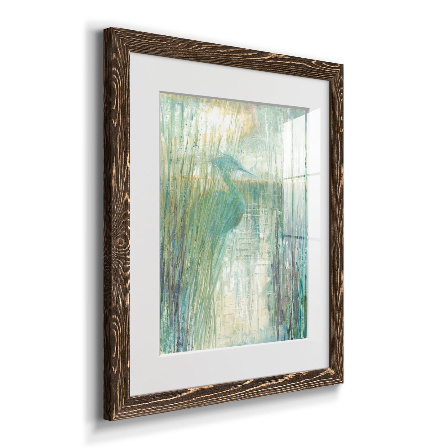 Morning Egret I - Premium Framed Print - Distressed Barnwood Frame - Ready to Hang