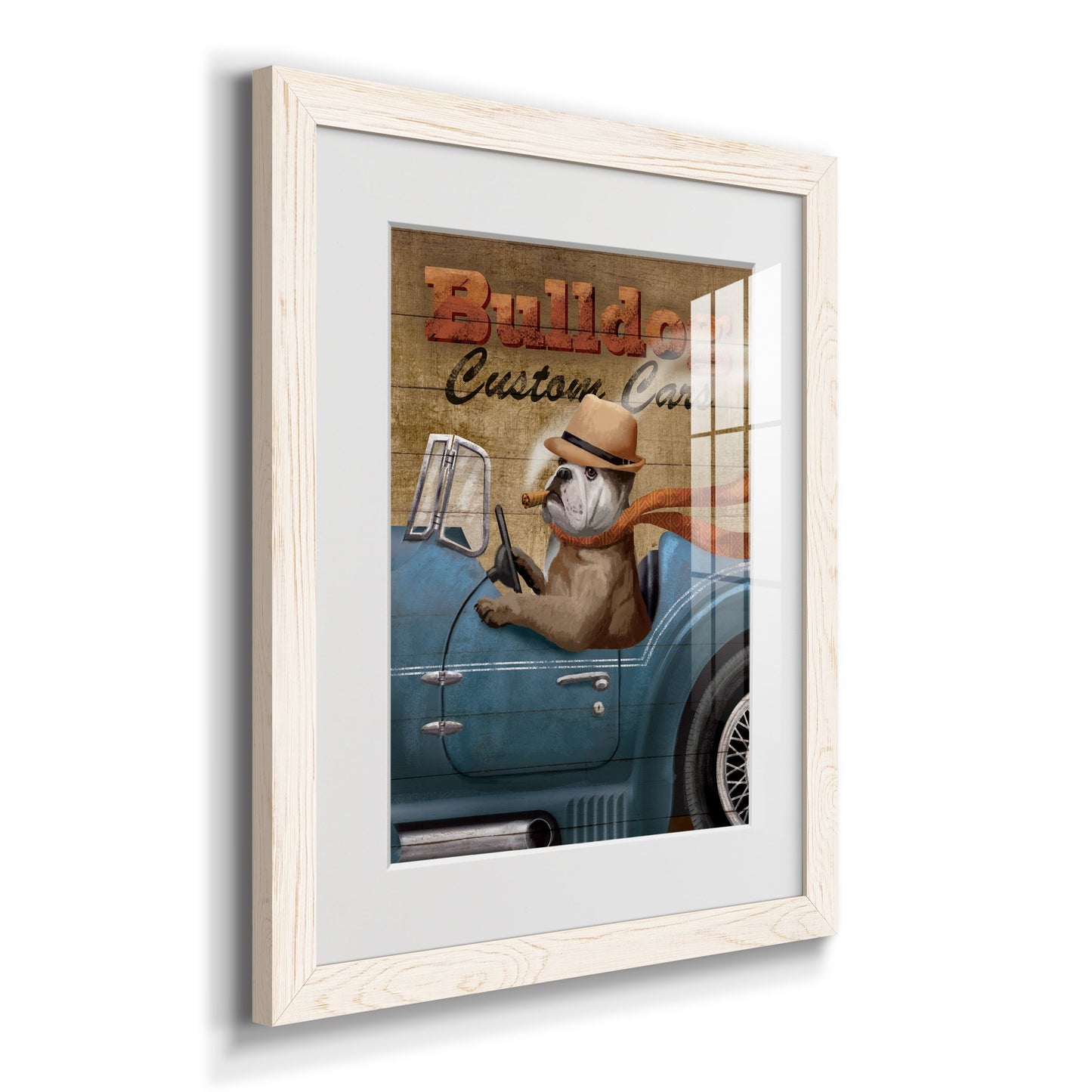 Bulldog Custom Cars - Premium Framed Print - Distressed Barnwood Frame - Ready to Hang