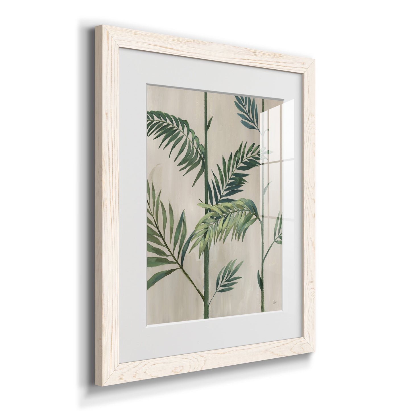 Modern Fronds II - Premium Framed Print - Distressed Barnwood Frame - Ready to Hang