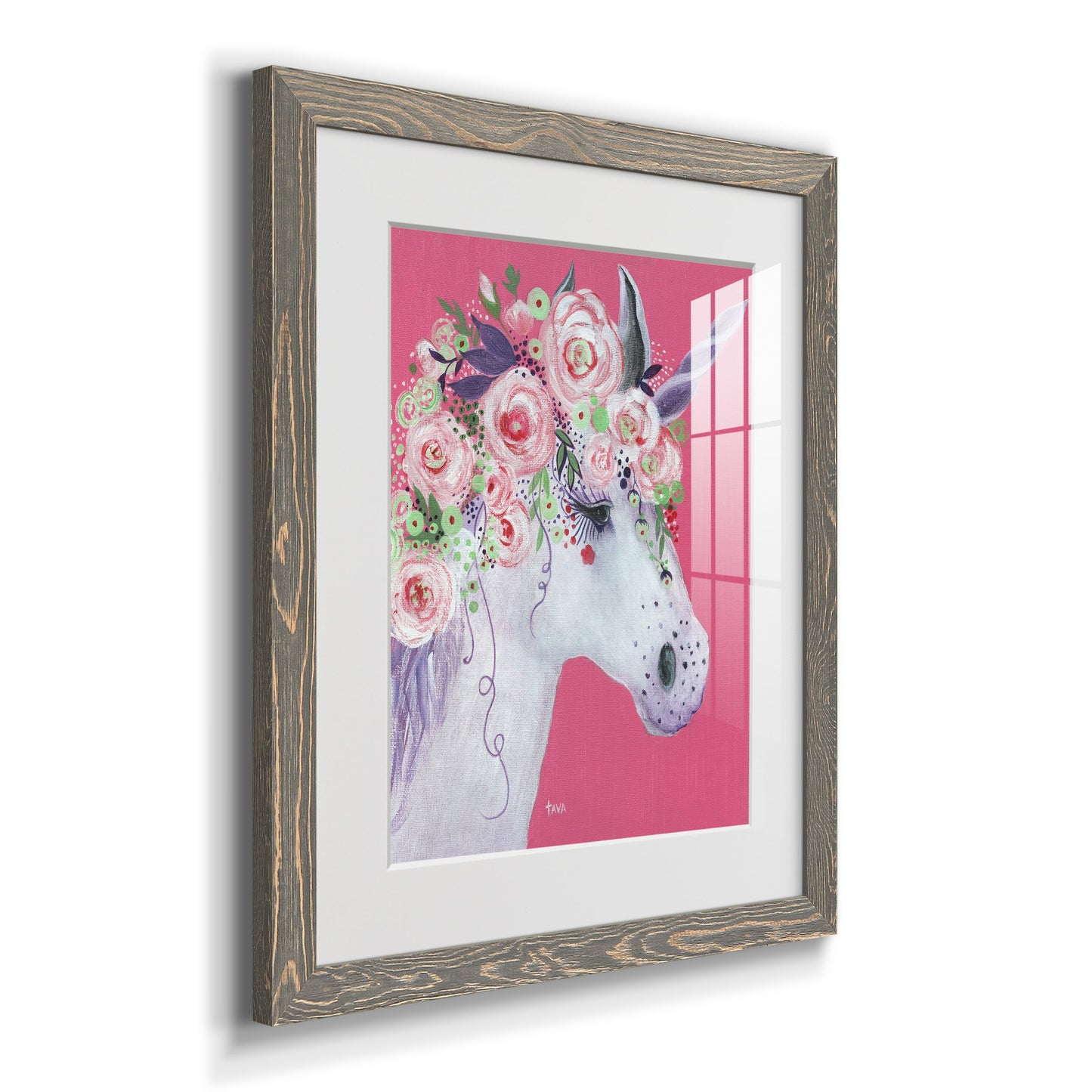 Unicorn II - Premium Framed Print - Distressed Barnwood Frame - Ready to Hang