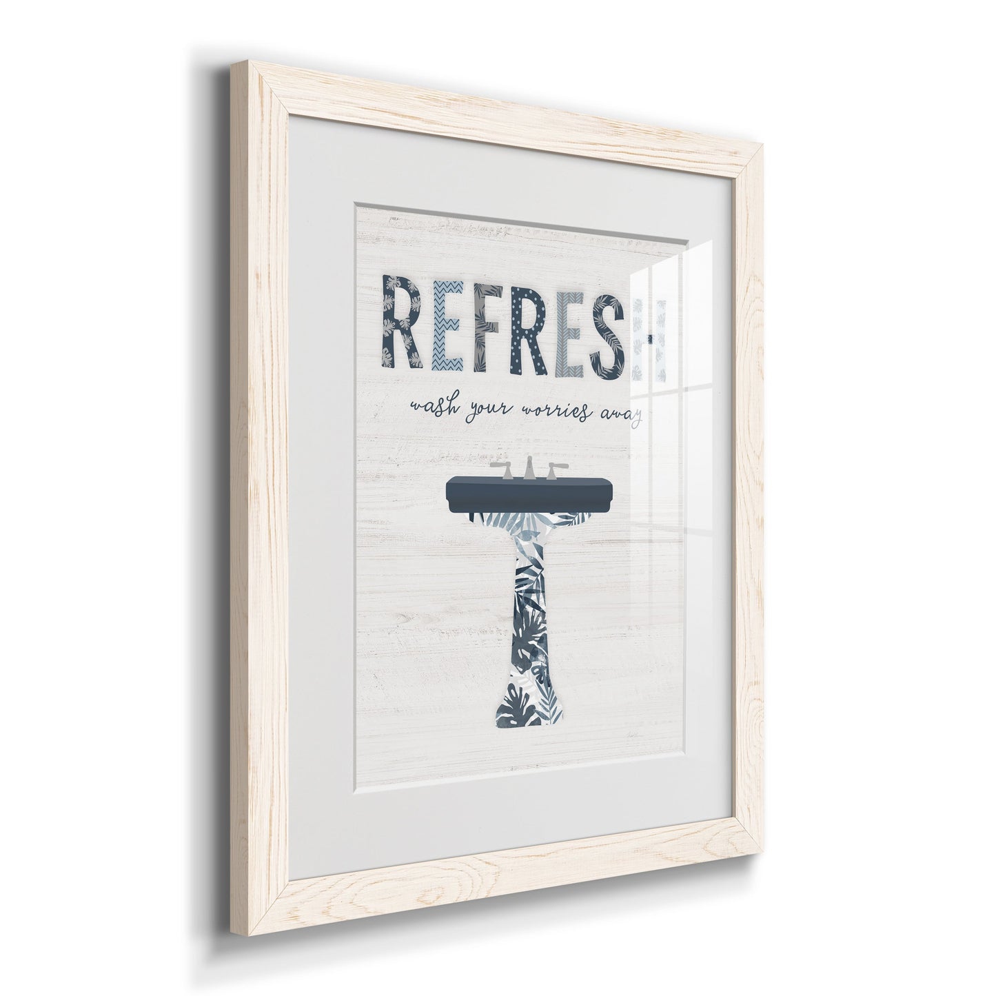 Palm Bath II - Barnwood Framed Art Print