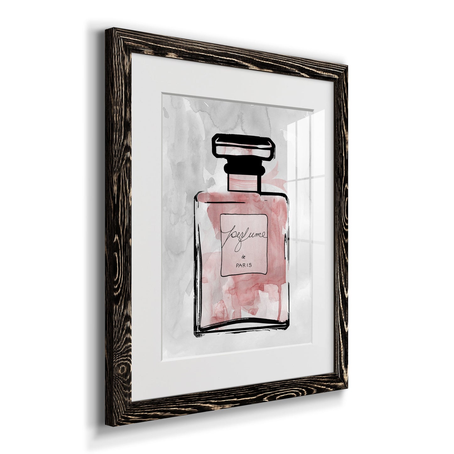 Blush Wash Perfume - Premium Framed Print - Distressed Barnwood Frame - Ready to Hang