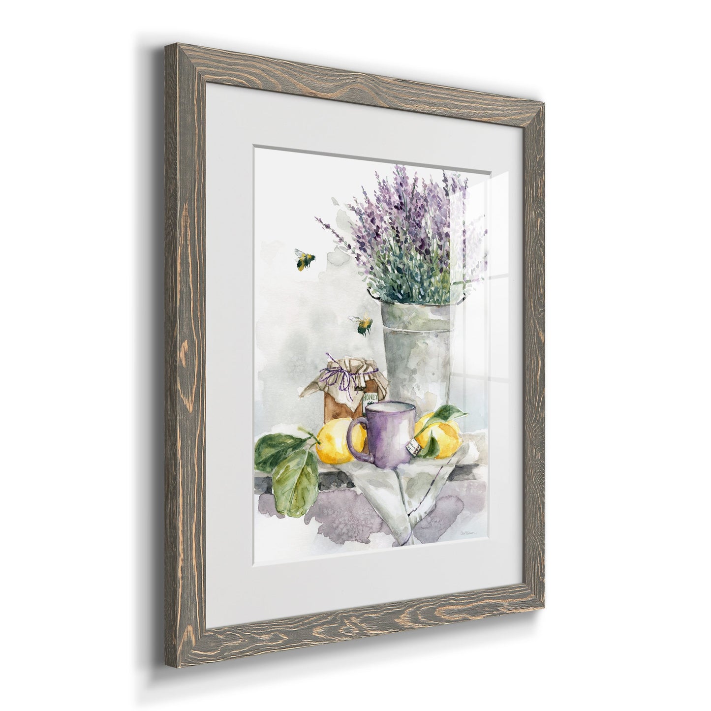 Lavender Lemon and Honey Tea - Premium Framed Print - Distressed Barnwood Frame - Ready to Hang