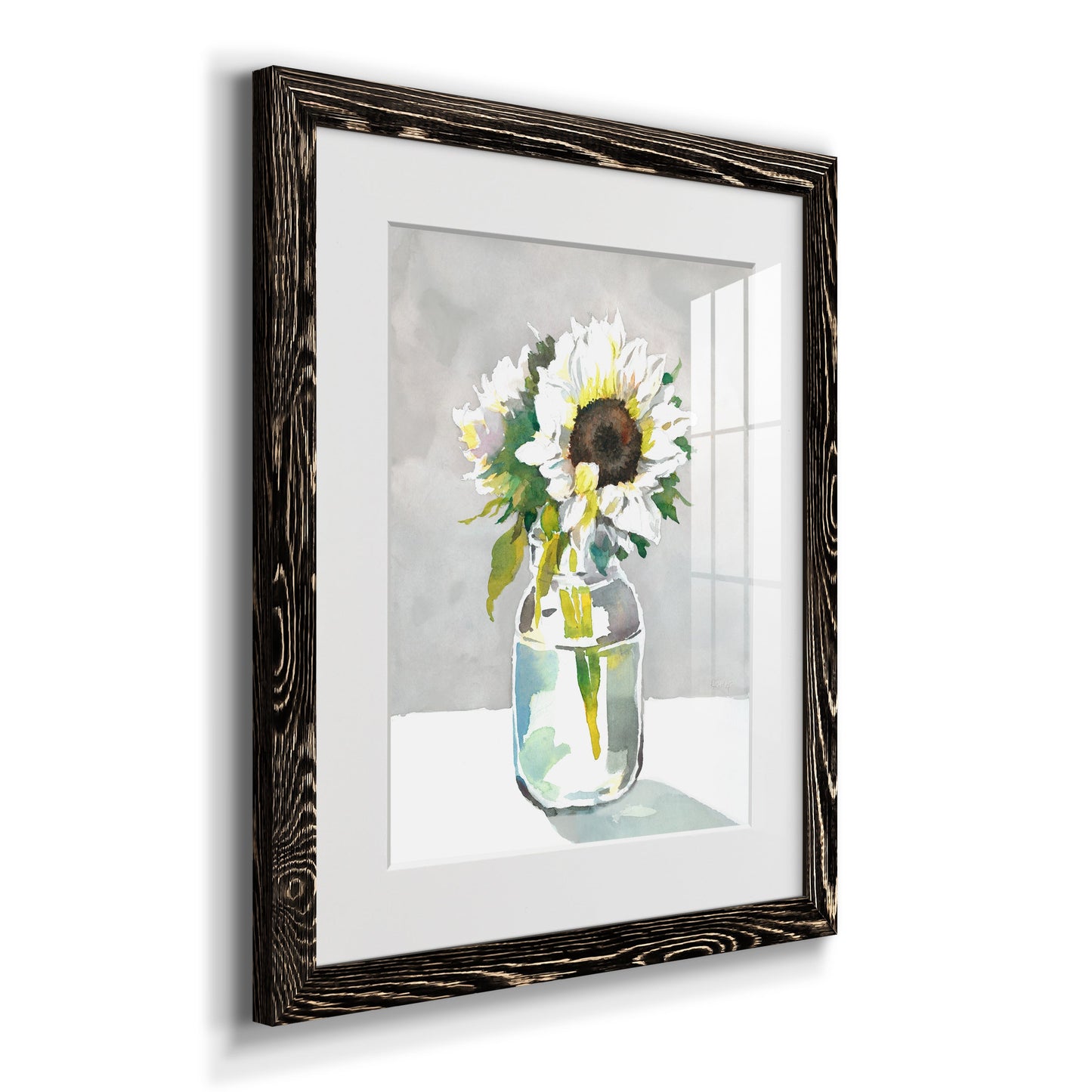 Sunflower I - Premium Framed Print - Distressed Barnwood Frame - Ready to Hang