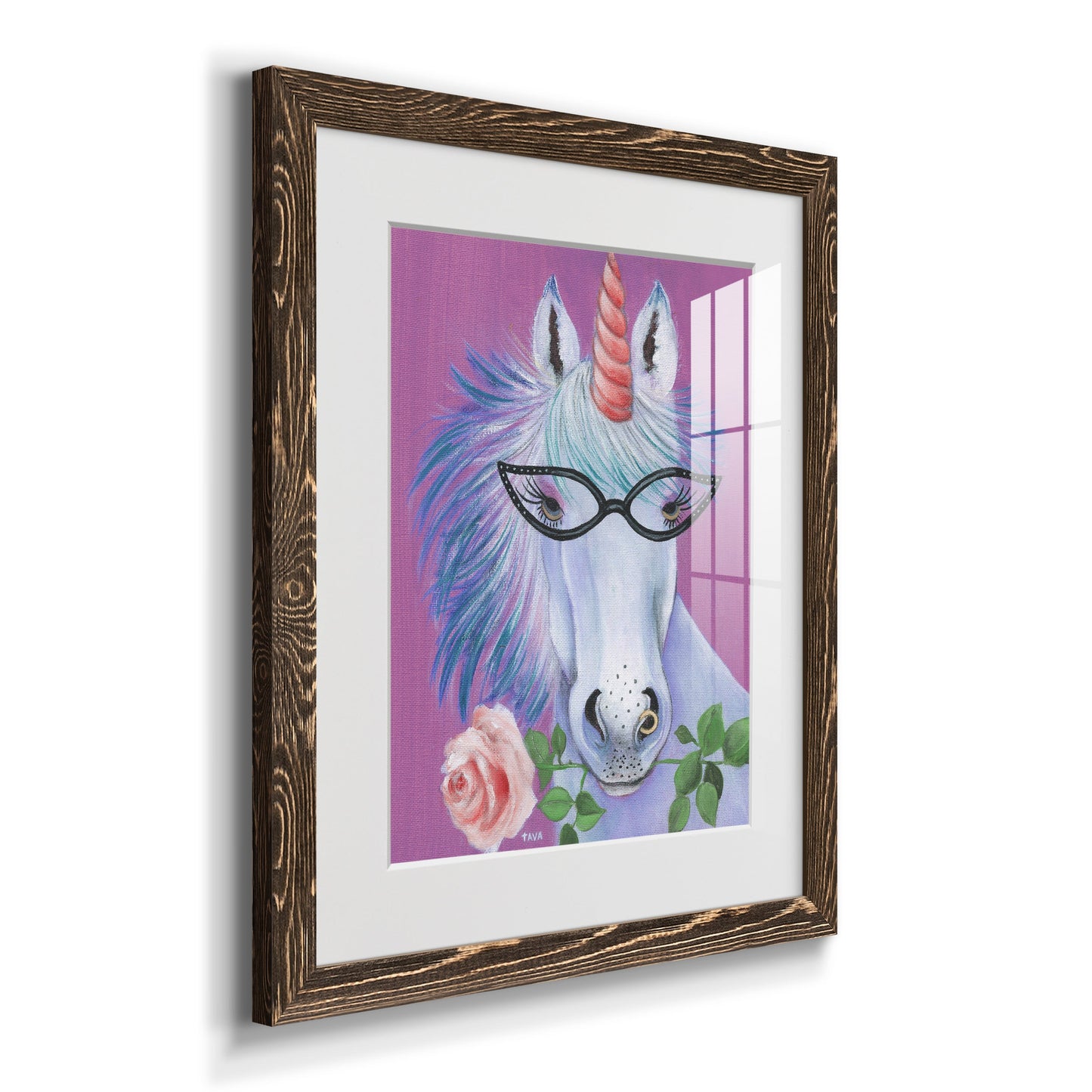 Unicorn III - Premium Framed Print - Distressed Barnwood Frame - Ready to Hang