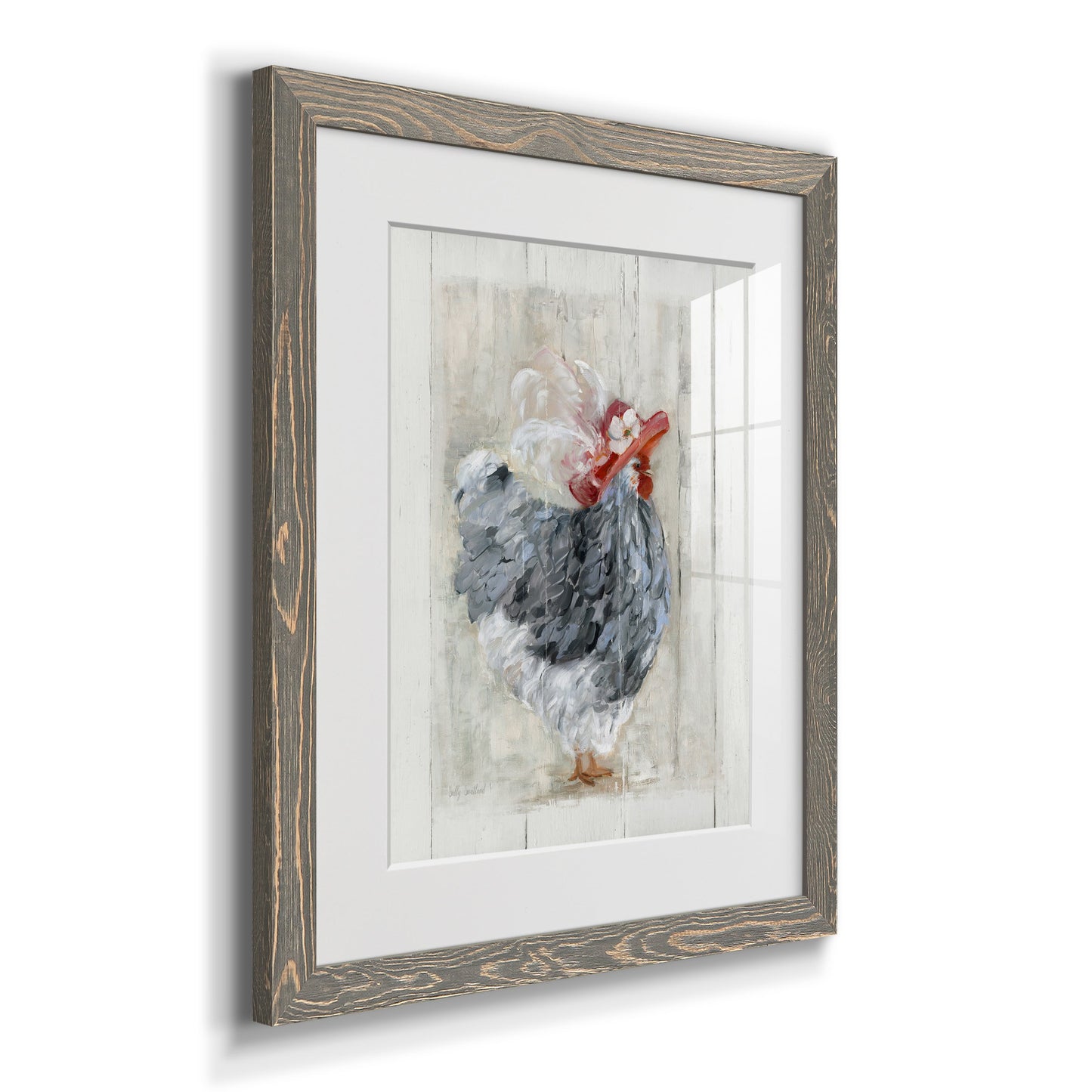 Sunday Best Hen - Premium Framed Print - Distressed Barnwood Frame - Ready to Hang