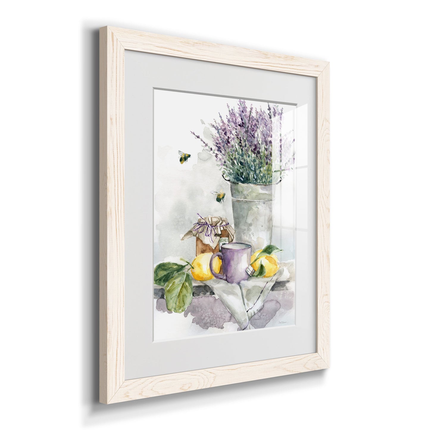 Lavender Lemon and Honey Tea - Premium Framed Print - Distressed Barnwood Frame - Ready to Hang