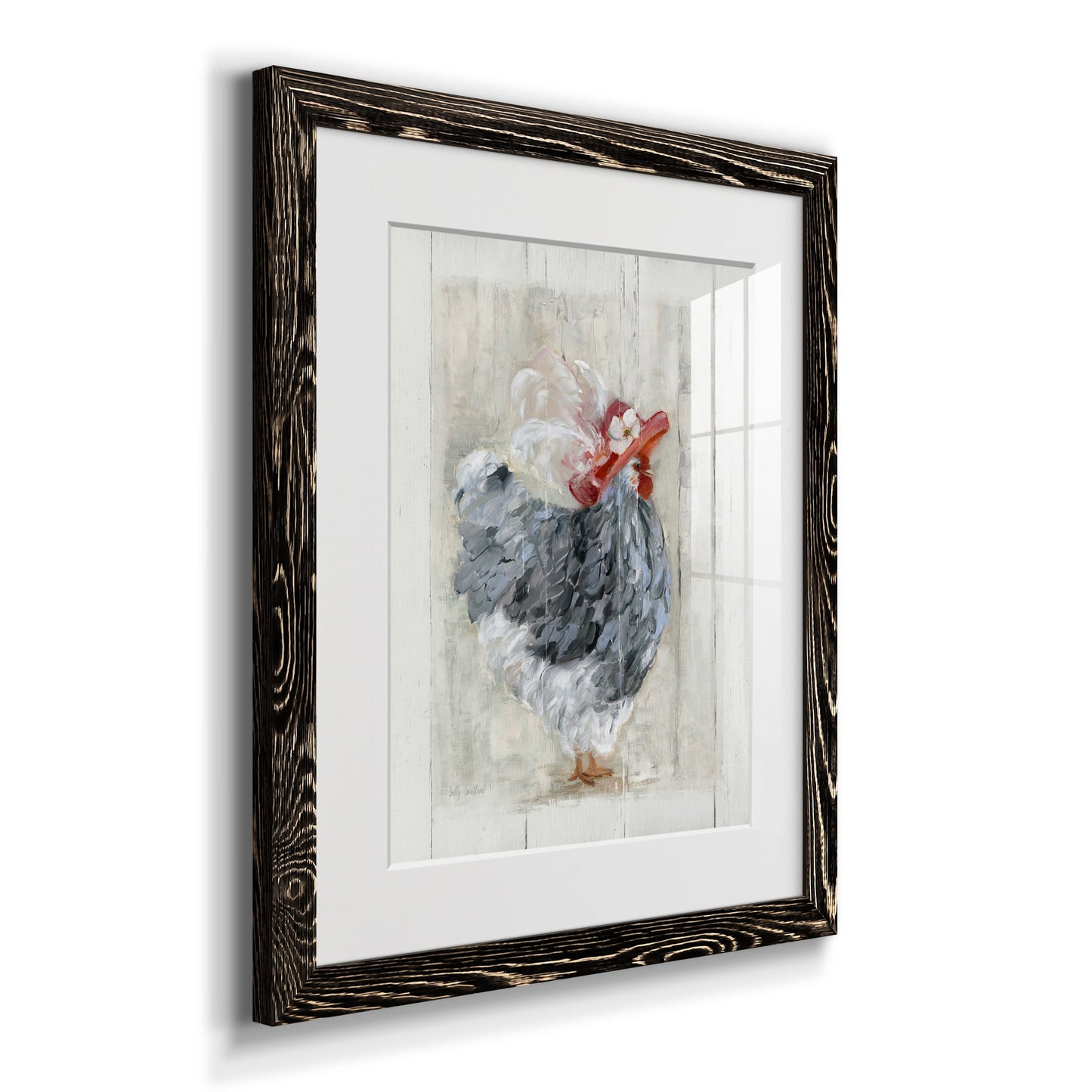 Sunday Best Hen - Premium Framed Print - Distressed Barnwood Frame - Ready to Hang