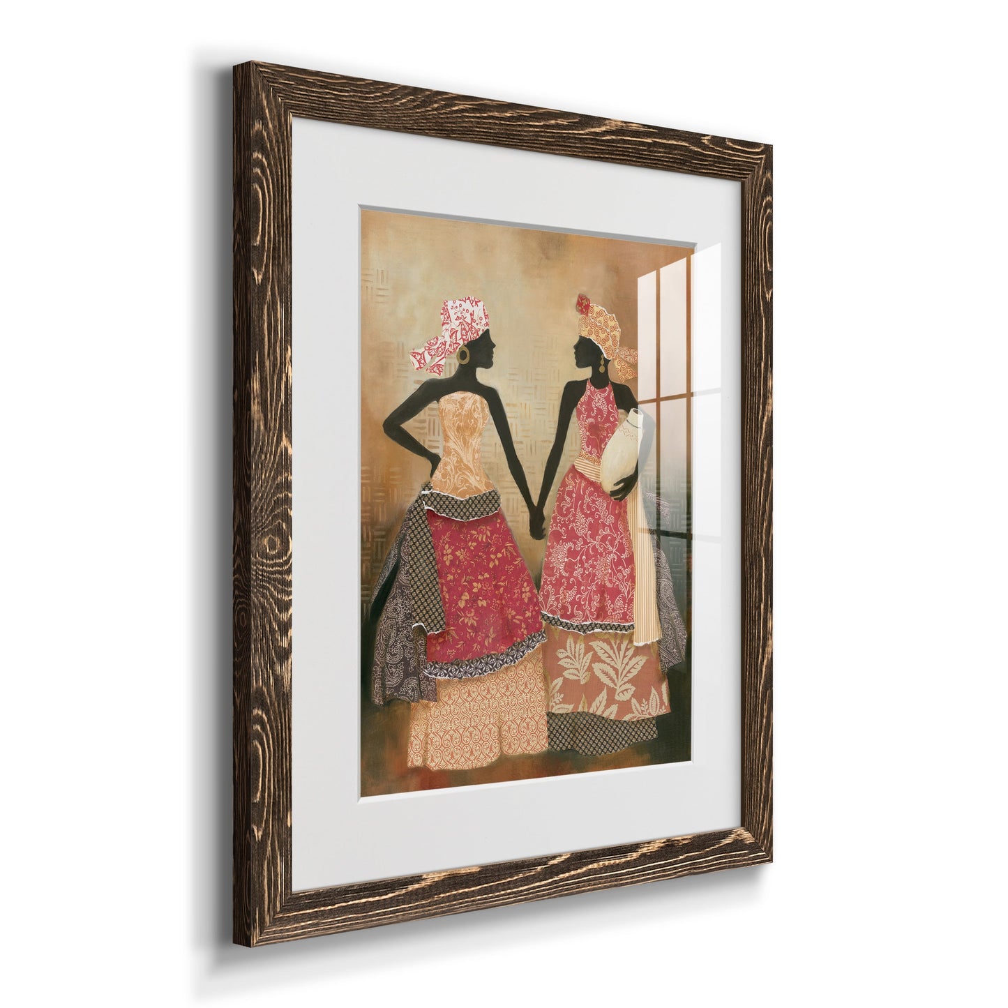 Village Women I - Premium Framed Print - Distressed Barnwood Frame - Ready to Hang