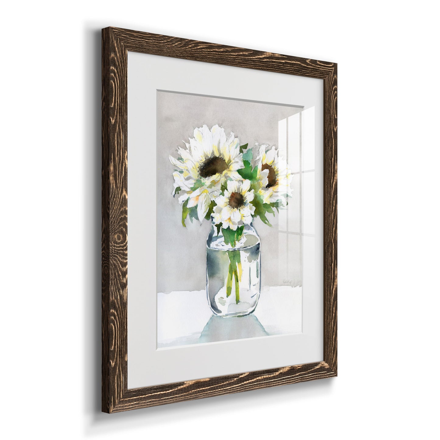 Sunflower II - Premium Framed Print - Distressed Barnwood Frame - Ready to Hang