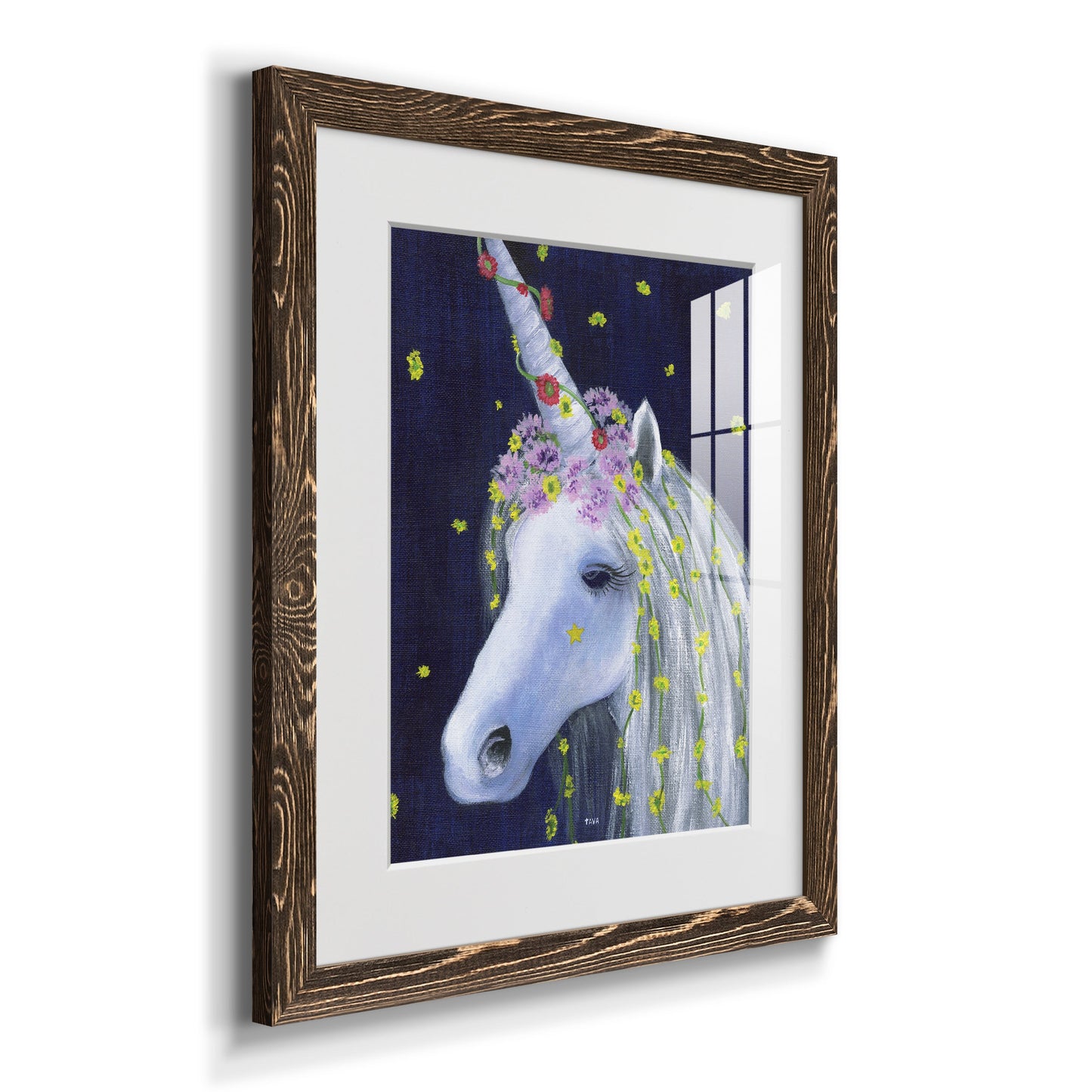 Unicorn IV - Premium Framed Print - Distressed Barnwood Frame - Ready to Hang