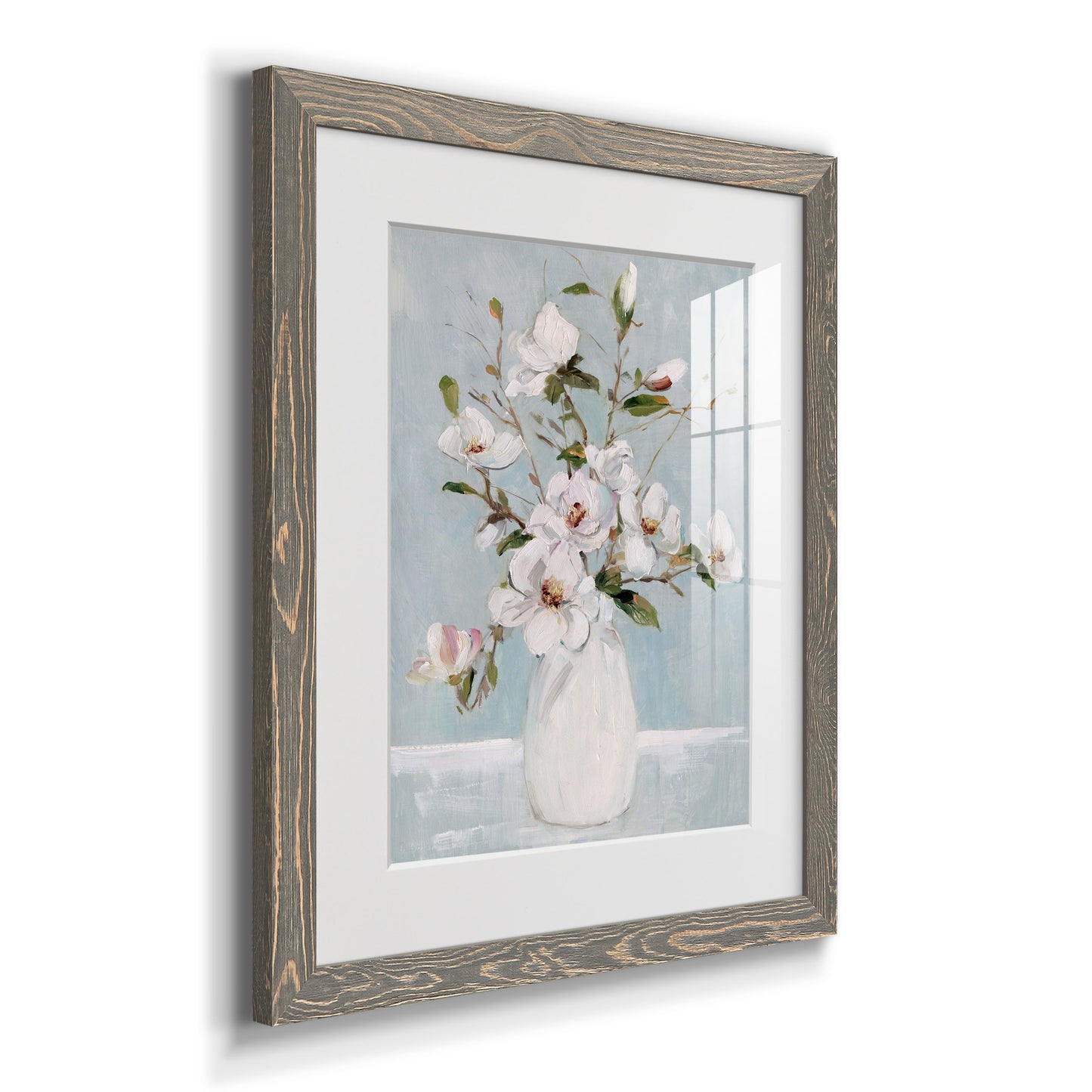 Magnolia Charm - Premium Framed Print - Distressed Barnwood Frame - Ready to Hang