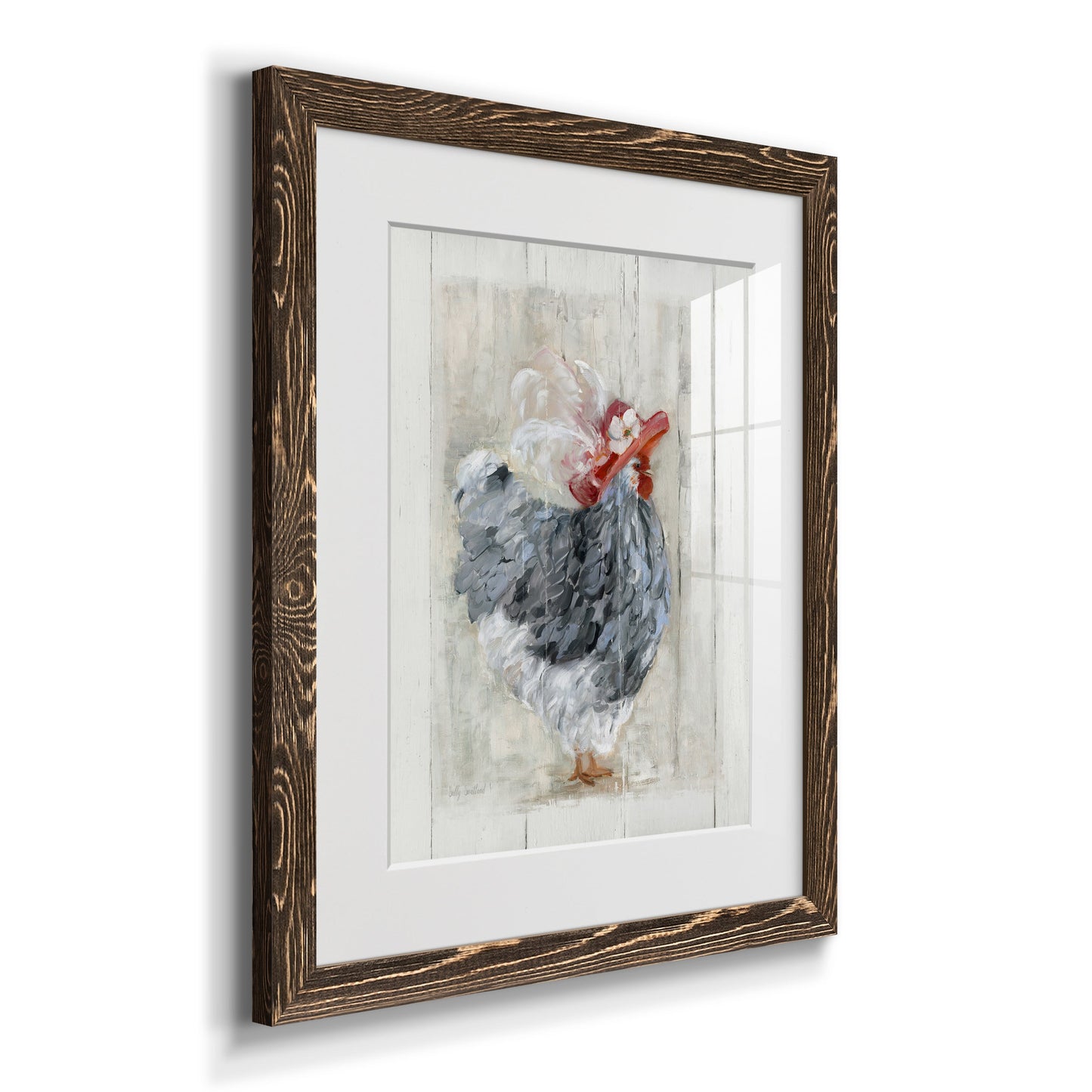 Sunday Best Hen - Premium Framed Print - Distressed Barnwood Frame - Ready to Hang