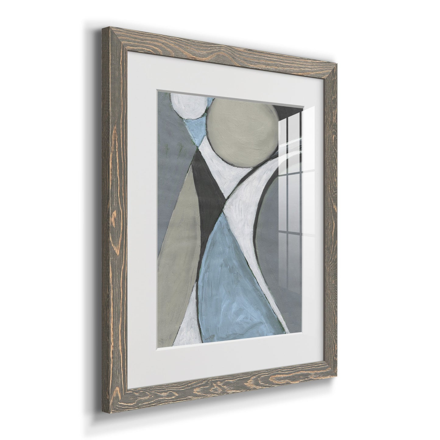 A Soft Jeweled Geometric II - Premium Framed Print - Distressed Barnwood Frame - Ready to Hang