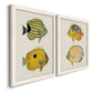 Yellow & Grey Fish III - Premium Framed Canvas 2 Piece Set - Ready to Hang