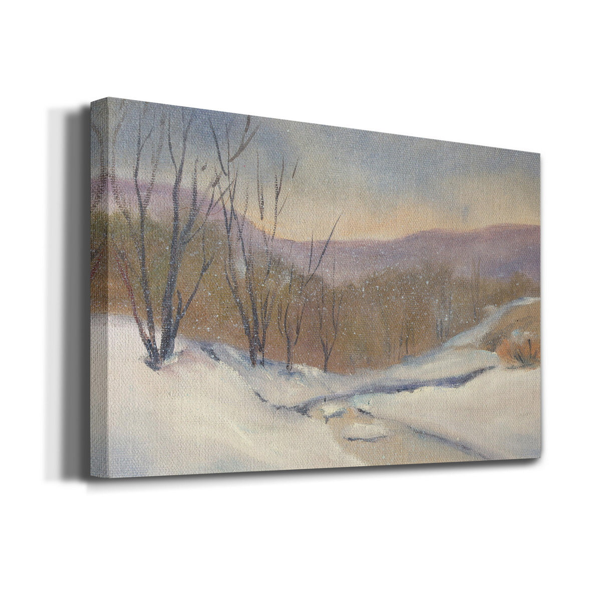 Evening Snowfall - Premium Gallery Wrapped Canvas  - Ready to Hang