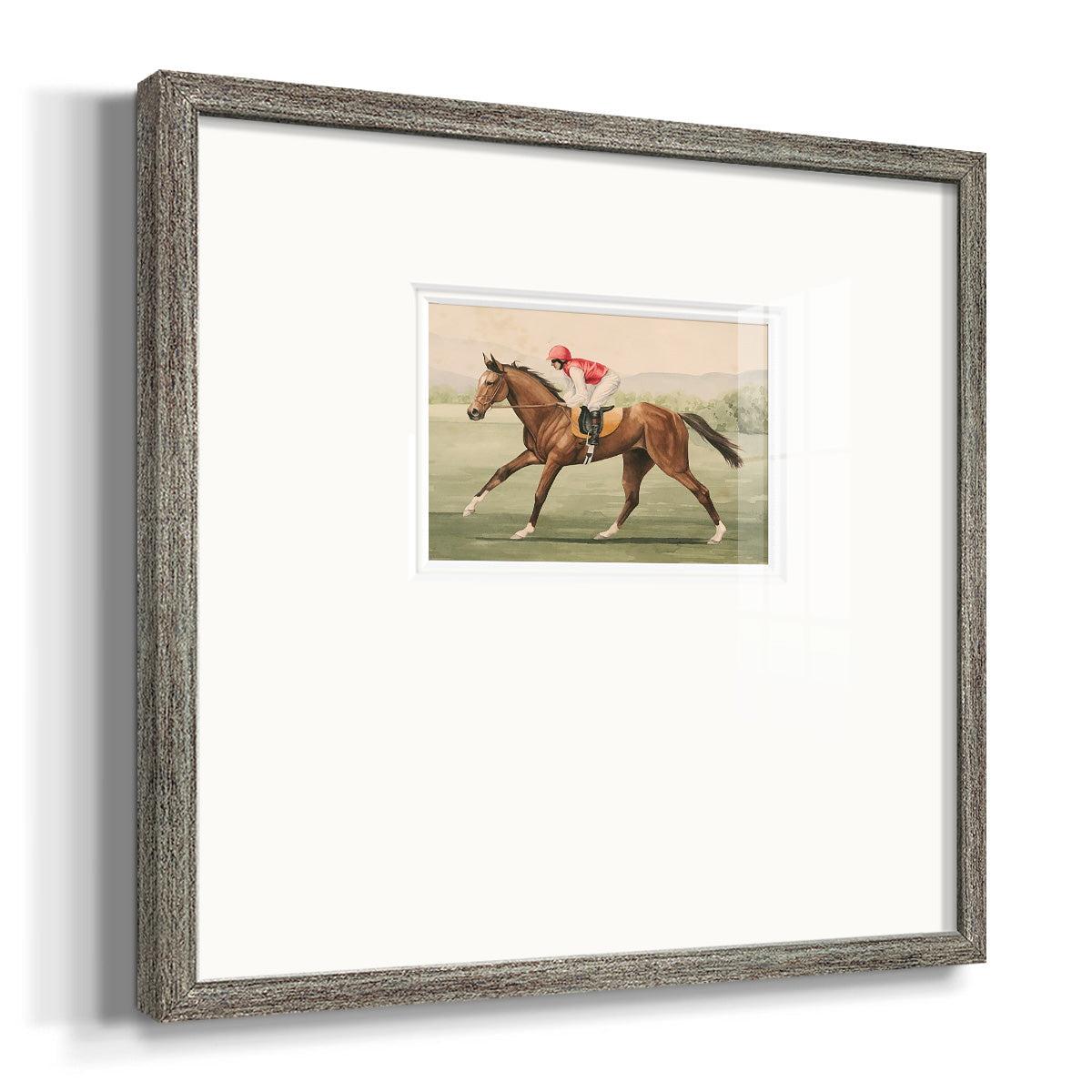 Vintage Equestrian I Premium Framed Print Double Matboard