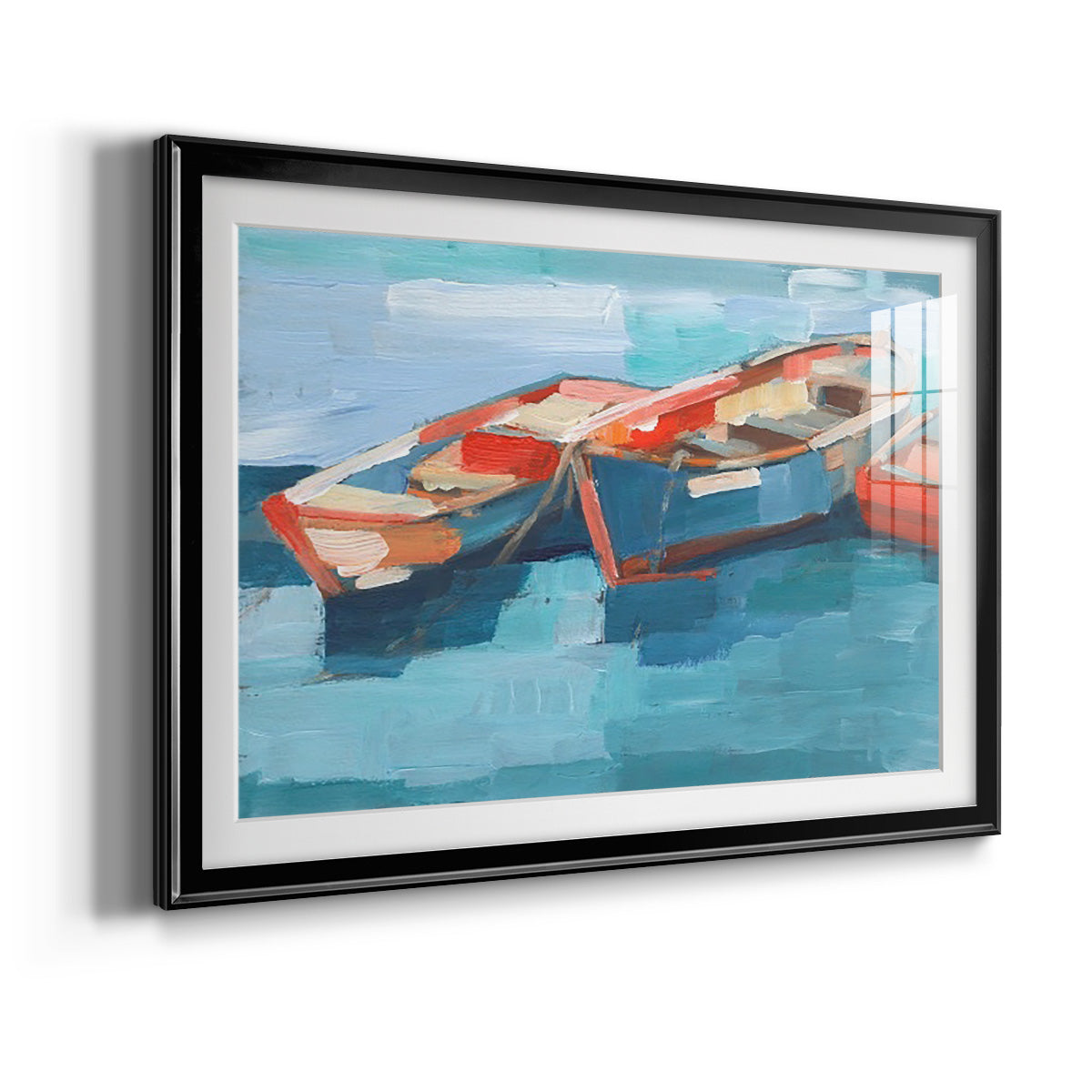 Primary Boats I Premium Framed Print - Ready to Hang