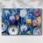 tulips,flowers,plates,blue background,art,decoration,color,spring,floral arrangement,still life,vibrant,nature,ceramics,dining,garden,blossoms,painting,design,aesthetic,home decor,craftsmanship,pattern,botanical,springtime,elegant,petals,table setting,hand-painted,colorful,harmony,beauty,vivid,texture,freshness,visual art,flower arrangement,kitchenware,inspired decor,cultural significance