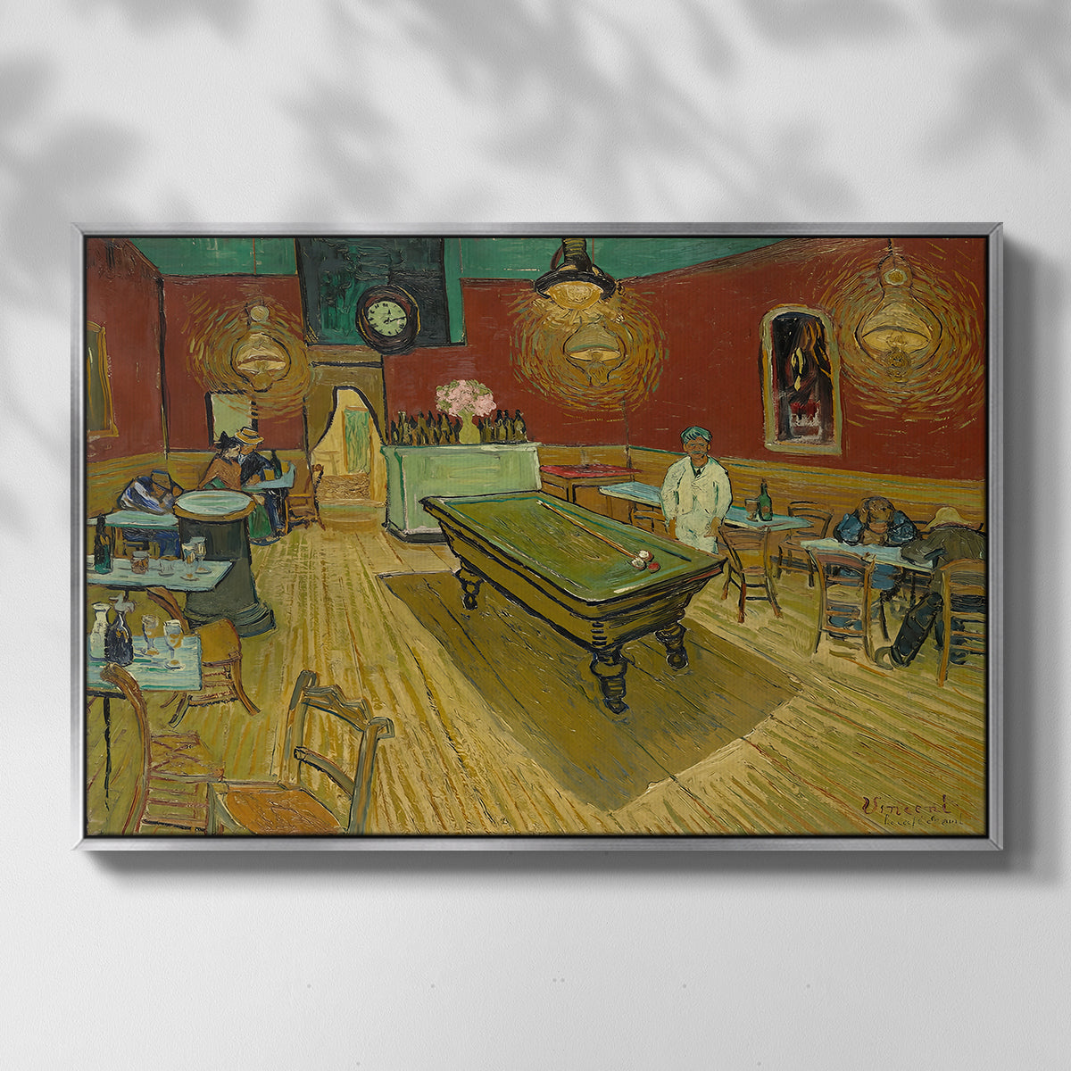 The Night Café, 1888 - Floater Framed Canvas Print