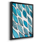 Patterned Leaf Shapes I - Modern Framed Canvas Print