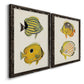 Yellow & Grey Fish III - Premium Framed Canvas 2 Piece Set - Ready to Hang