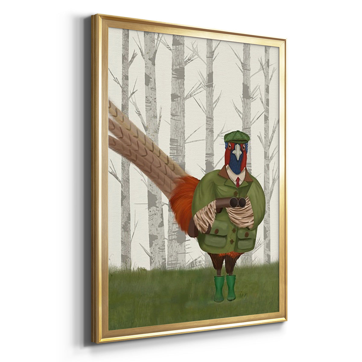 Pheasant Shooting Party 7 - Modern Framed Canvas Print