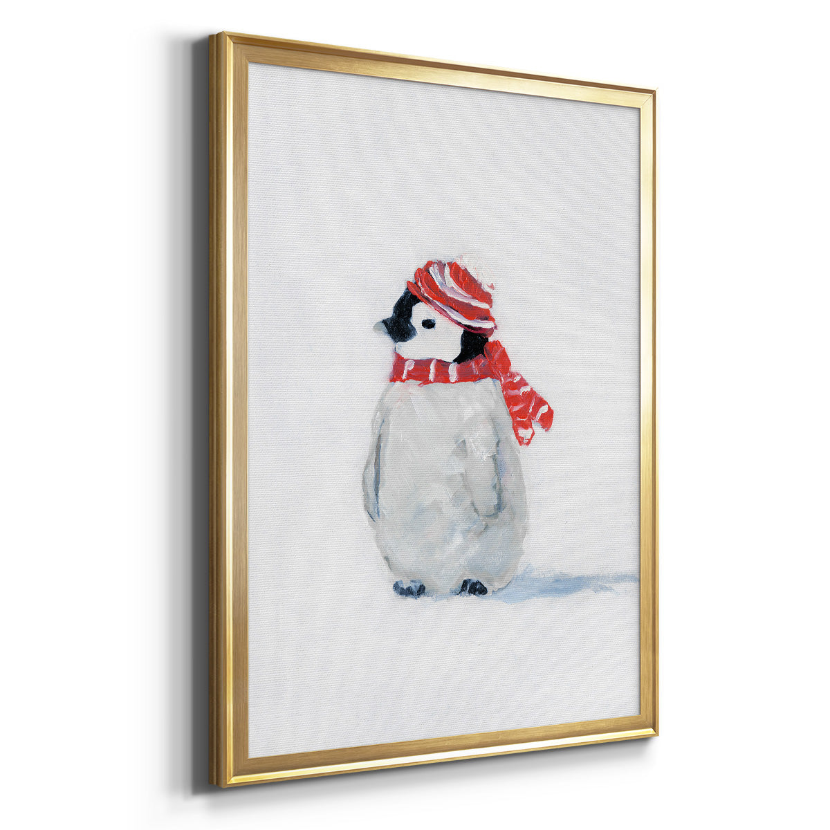 Penguin Play II - Modern Framed Canvas Print