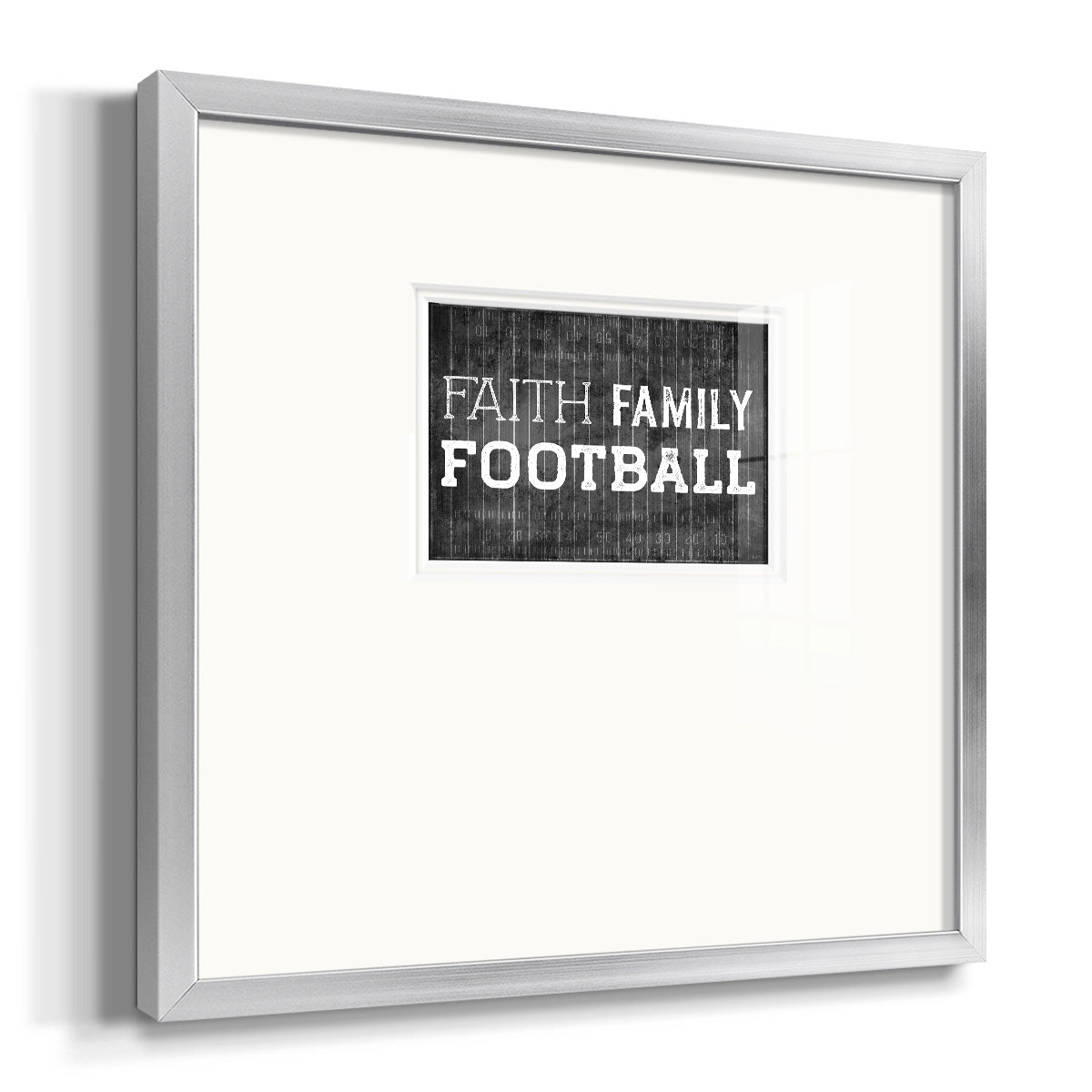 Faith Family Football Premium Framed Print Double Matboard