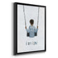 Boy on a Swing - Modern Framed Canvas Print