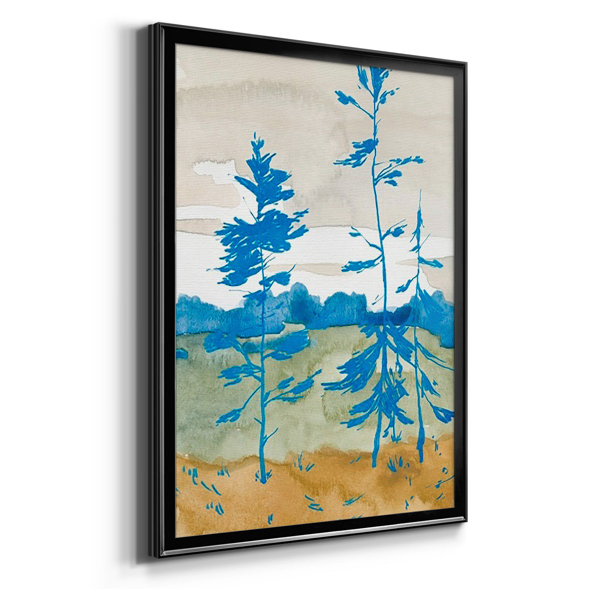 Cerulean Spruce II - Modern Framed Canvas Print