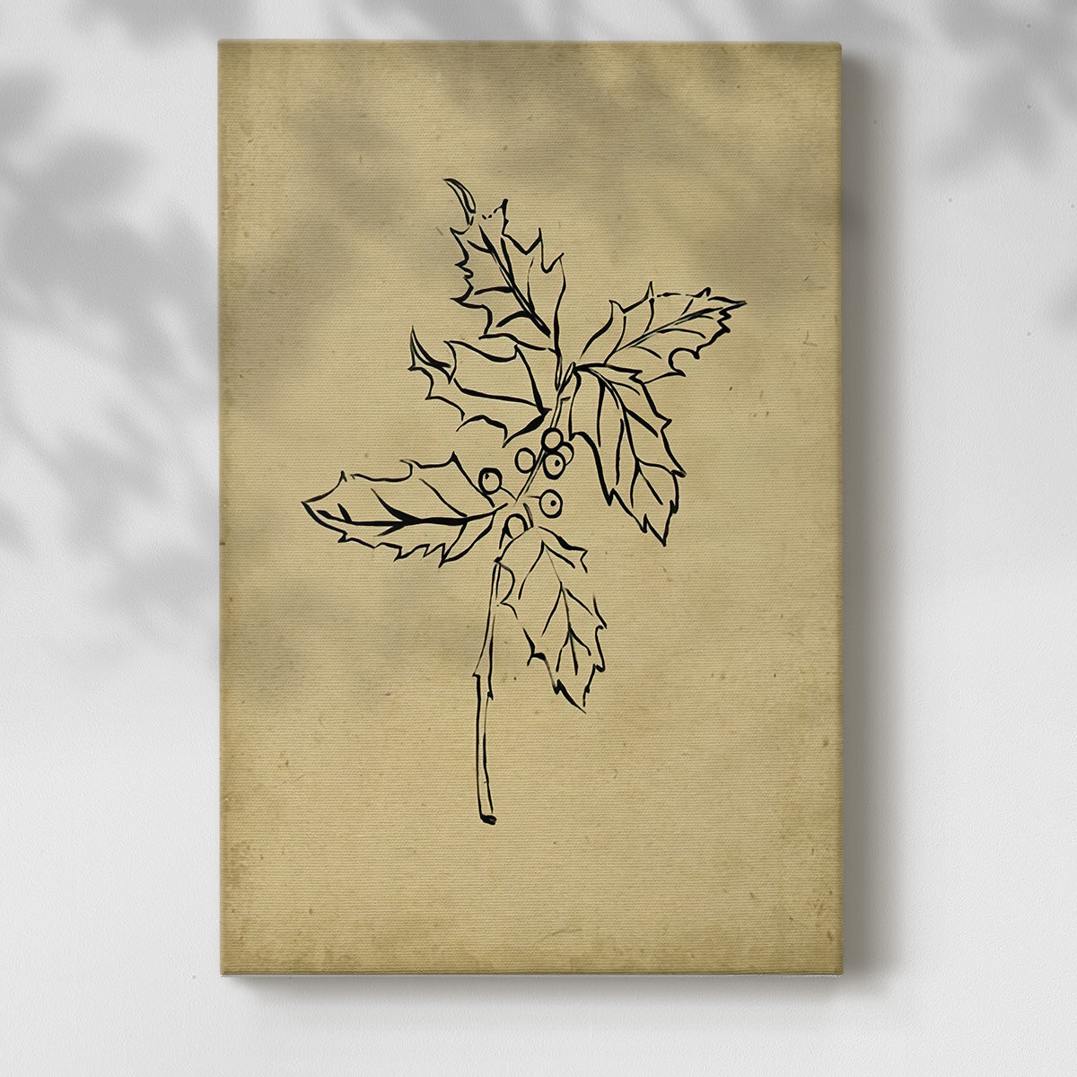 Holly Branch I - Gallery Wrapped Canvas