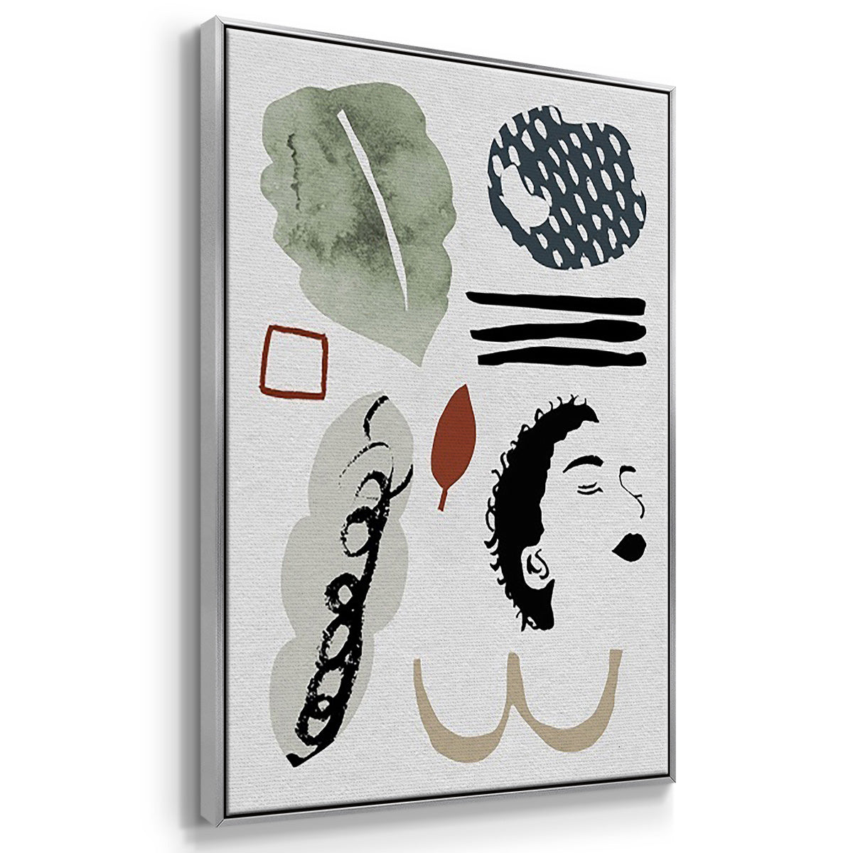 Collected Mindfulness I - Framed Premium Gallery Wrapped Canvas L Frame 3 Piece Set - Ready to Hang