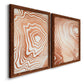 Wood Grain Suminagashi I - Premium Framed Canvas 2 Piece Set - Ready to Hang