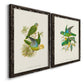 Lime & Cerulean Parrots I - Barnwood Framed Canvas Set