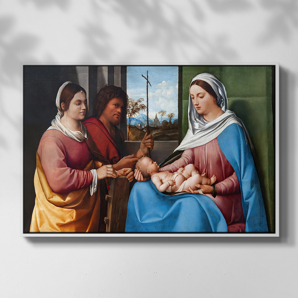 Sacred Conversation, c. 1505 - Floater Framed Canvas Print